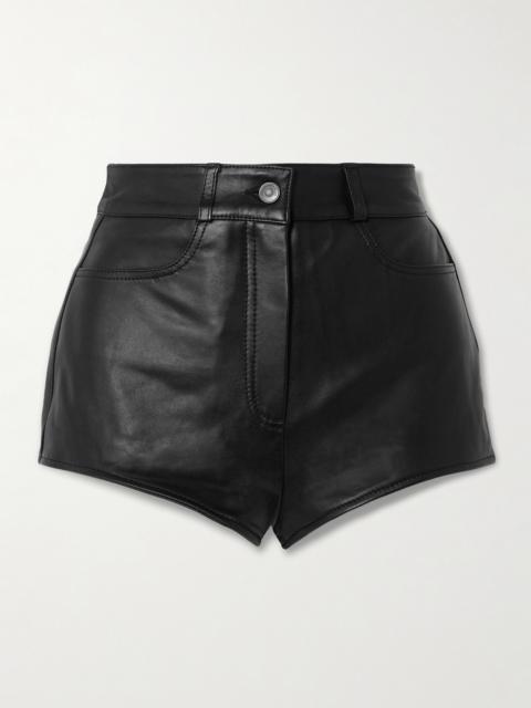 The Frankie Shop Loen Leather Shorts