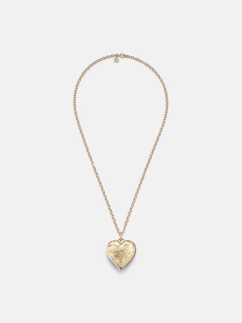 SYDNEY EVAN Puffy Icon Heart 14kt gold pendant with diamonds