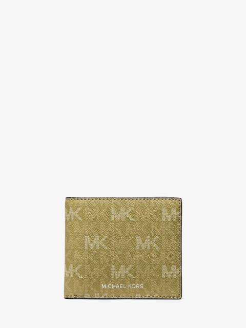 MICHAEL KORS Cooper Printed Signature Logo Billfold Wallet