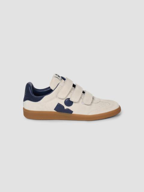 Isabel Marant Women's Beth Logo Leather Low-Top Sneakers - Ecru Dark Blue