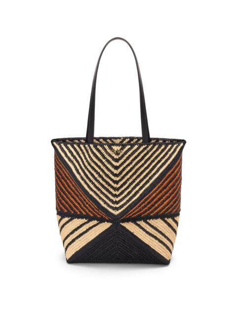 Puzzle Fold Tote in raffia