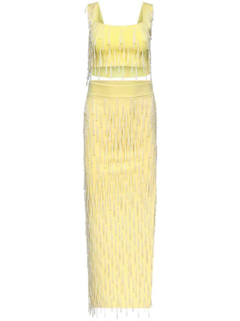 GALVAN Depois bead-embellished maxi skirt