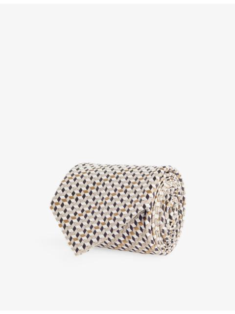 TOM FORD Geometric-Print Silk Tie