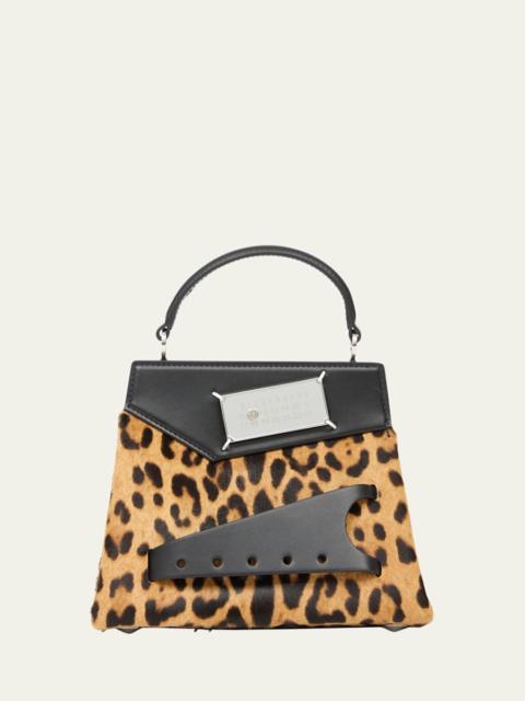Maison Margiela Snatched Small Leopard Calf Hair Crossbody Bag
