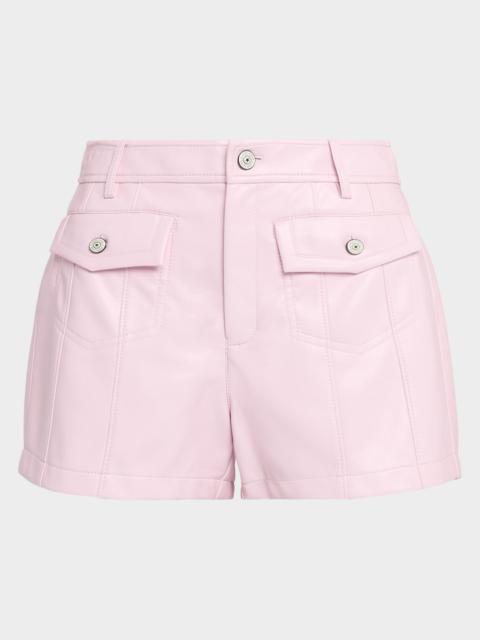 Cinq à Sept Eileen Vegan Leather Shorts