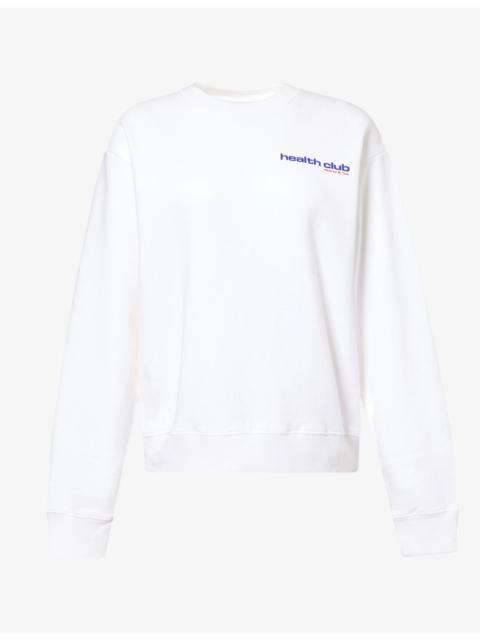 Sporty & Rich Health-Club Logo-Print Cotton Sweatshirt