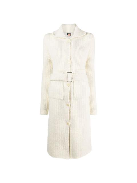 Ports 1961 belted ribbed-knit cardigan