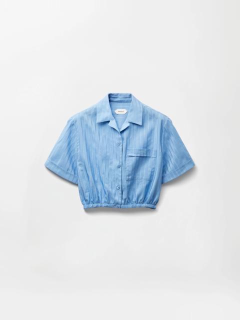 VERSACE Jacquard Cotton-Silk Crop Shirt