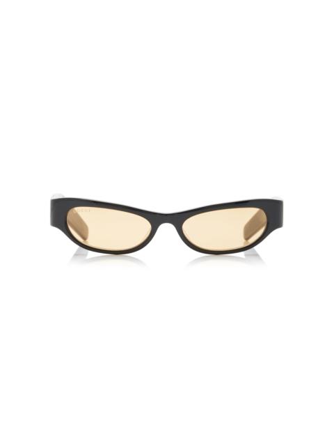 GUCCI Slim Cat-Eye Acetate Sunglasses black