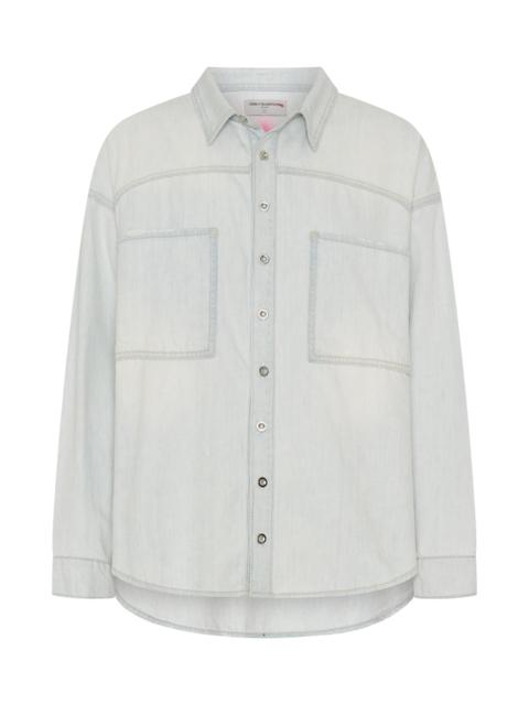 ONE TEASPOON Daria Hand-Sprayed Denim Shacket - Bel Air Blue