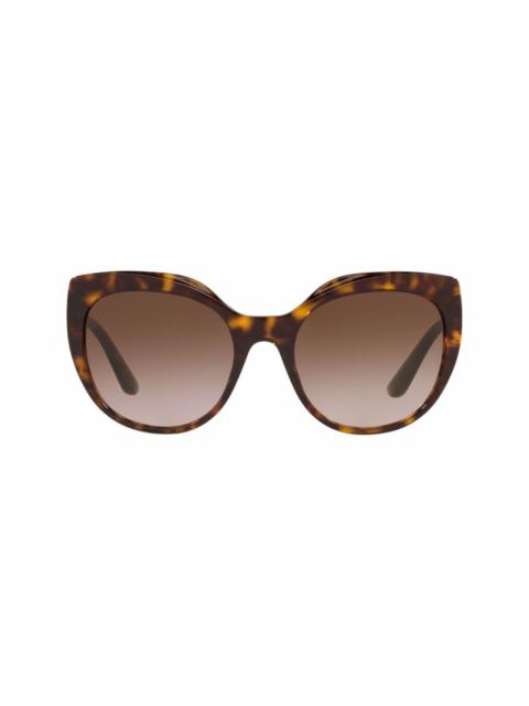 tortoise round-frame sunglasses