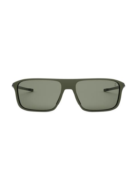 TAG Heuer Men's Vingt Sept 62MM Rectangular Sunglasses - Dark Green Green