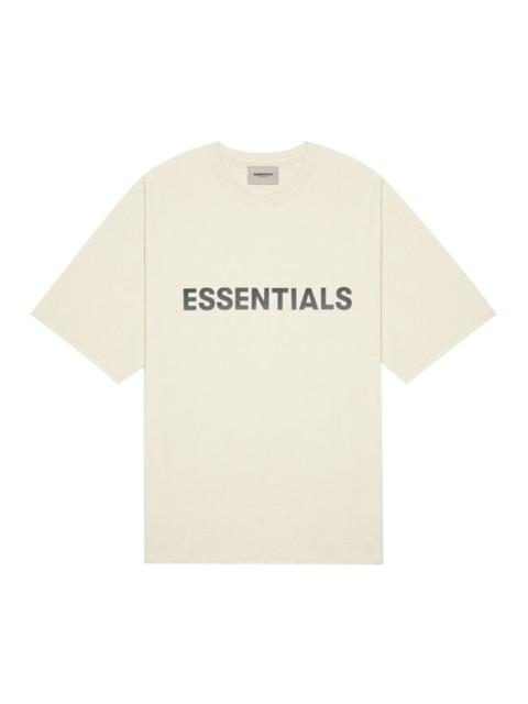 ESSENTIALS 신의 두려움 짧은 소매 Tee 'Buttercream 이름 *
