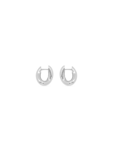 BALENCIAGA Women's Loop Xxs Earrings in Silver