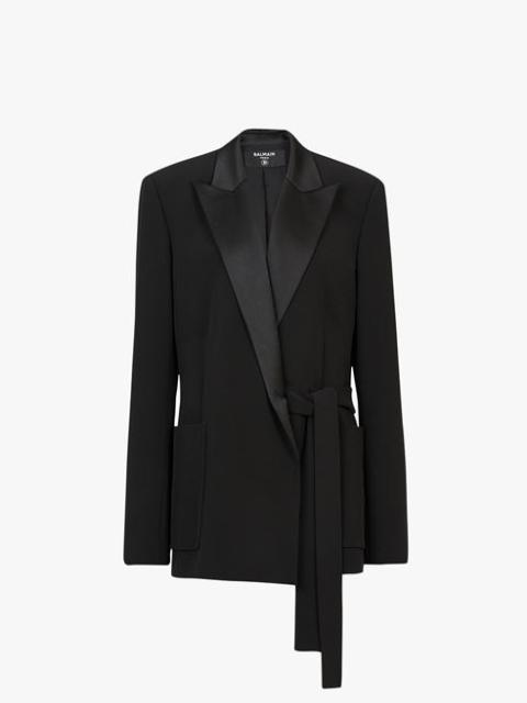 Black eco-designed crêpe blazer