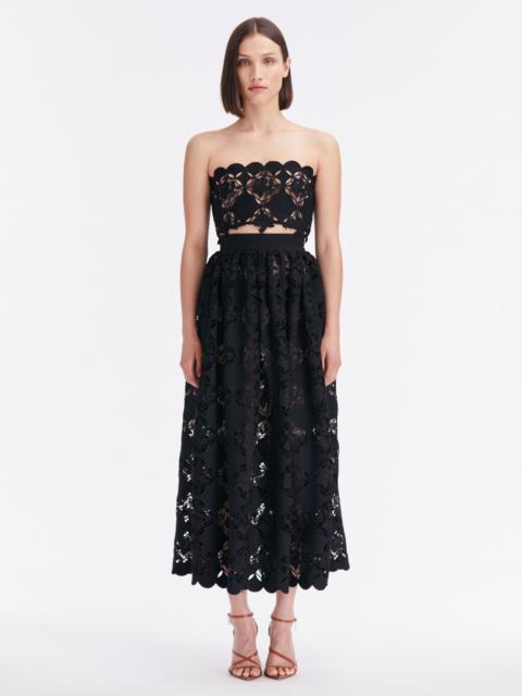 GARDENIA GUIPURE EYELET SKIRT