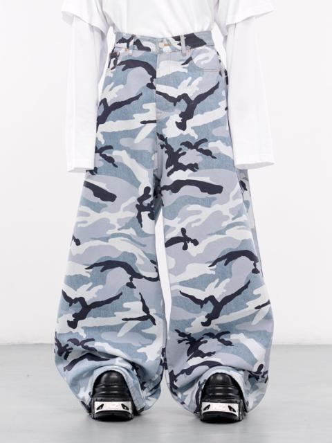 VETEMENTS Blue Camo 큰 모양 청바지