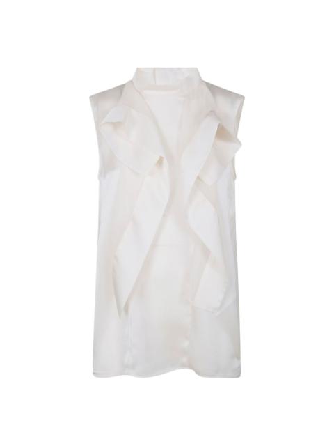 sacai ruffle-detail sleeveless top