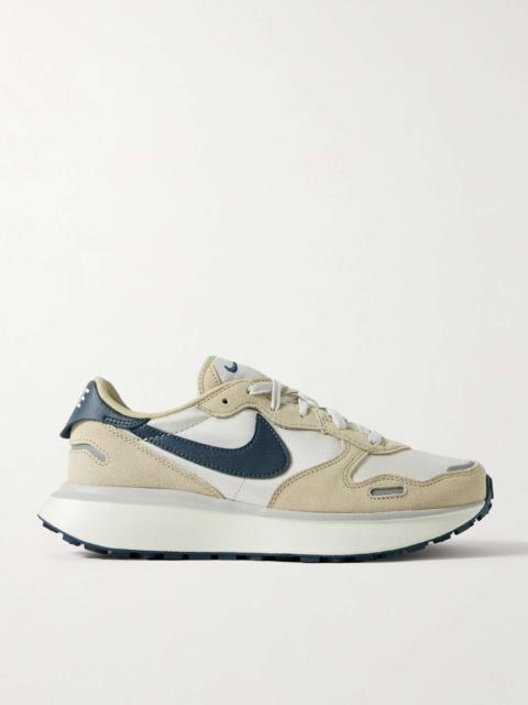 Nike Phoenix Waffle suede and leather-trimmed canvas sneakers