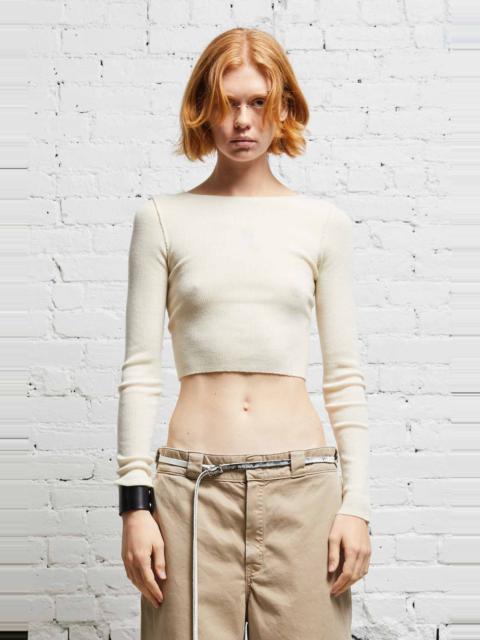 R13 CREWNECK TWIN SET - ECRU
