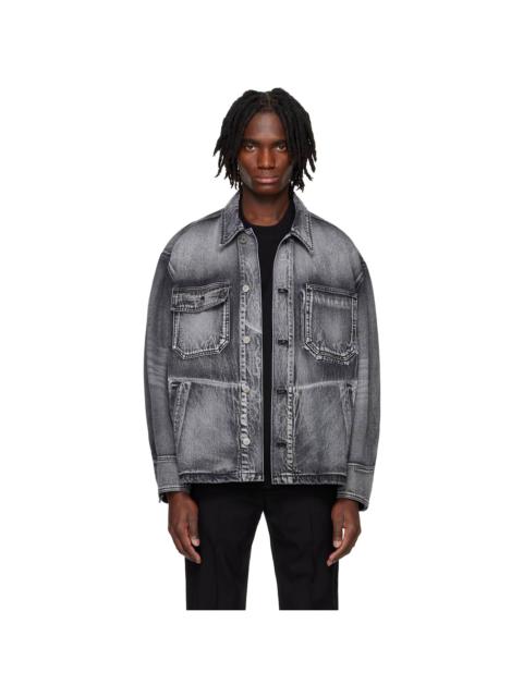 SOLID HOMME Gray Work Denim Jacket