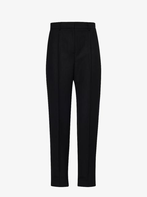 Totême Pressed-crease tapered mid-rise recycled-polyester and wool-blend trousers