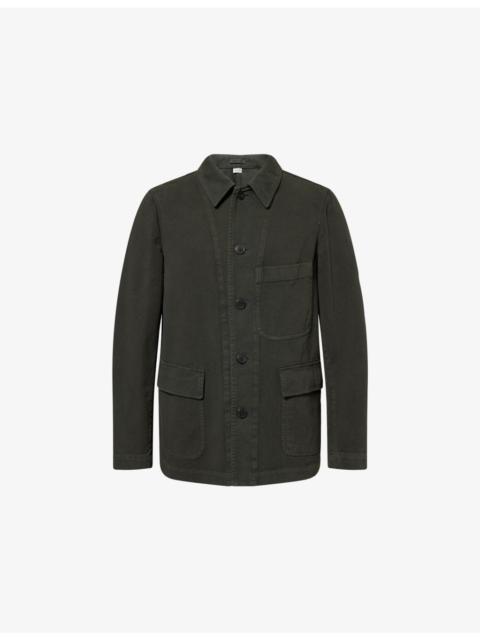 Dries Van Noten Braxton Flap-Pocket Cotton Jacket
