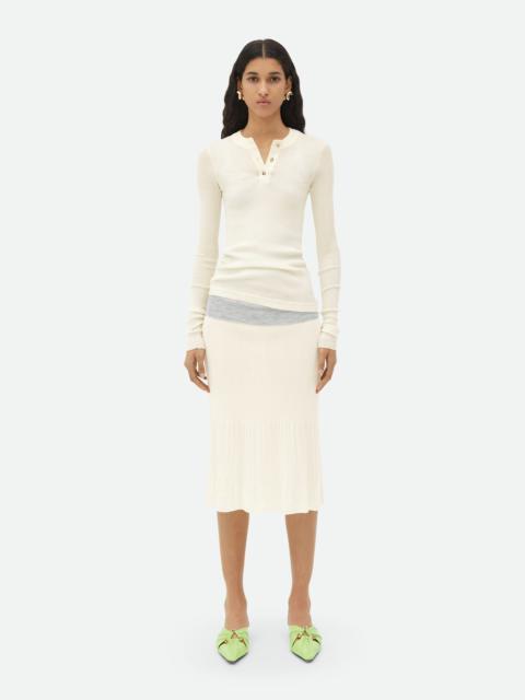 Bottega Veneta Light Wool Midi Skirt