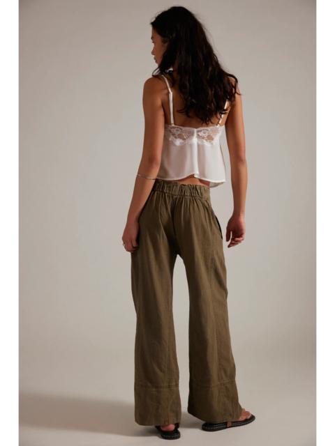FREE PEOPLE Day's End Linen Pull-On Pants