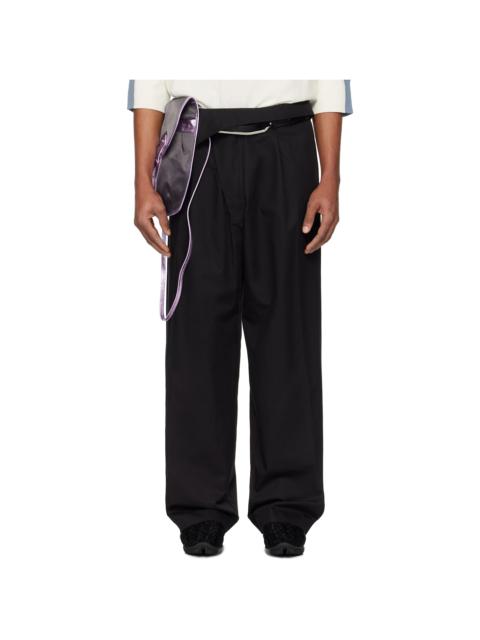 Kiko Kostadinov Black Navin Wide Leg Trousers