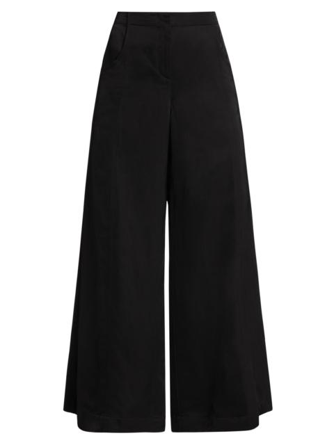 TWP Women's Demie Linen-Blend Straight-Leg Pants - Black