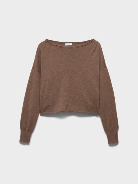 7 For All Mankind BOAT NECK CROPPED SWEATER in Wool