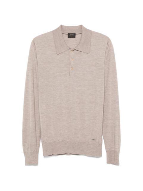 fine-knit polo shirt