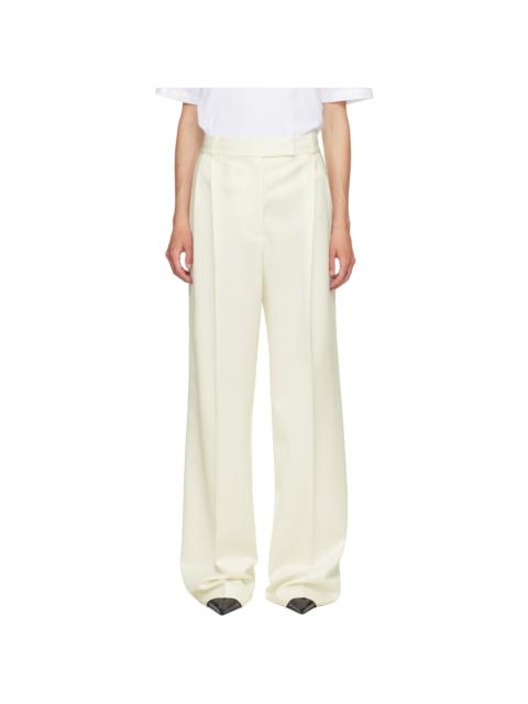 RÓHE Off-White Mid-Waist Tailored Trousers
