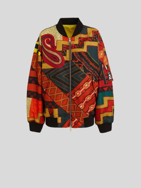 Etro PATCHWORK BOMBER WITH GEOMETRICC PATTERNS