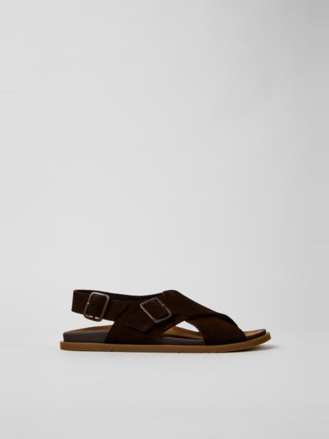 CAMPERLAB Brown Suede Sandals for Men.
