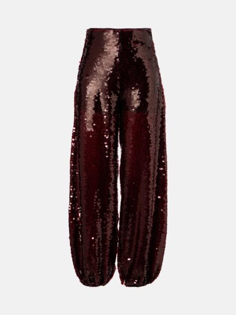 ADRIANA DEGREAS Sequined balloon pants