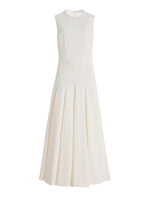 Another Tomorrow Exclusive Flared Crepe Maxi Dress white