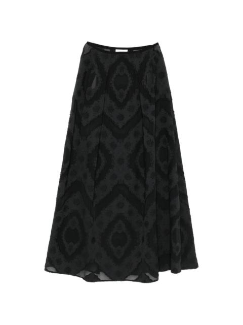 AGNONA jacquard long A-line skirt
