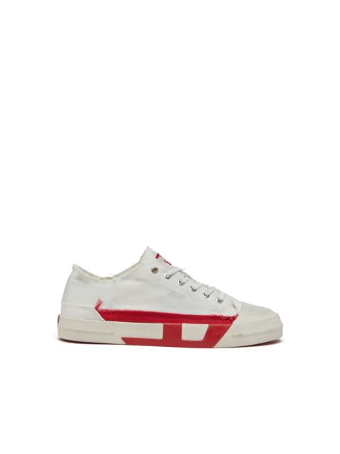 Diesel S-D-VERSE-DIRTY-EFFECT CANVAS SNEAKERS