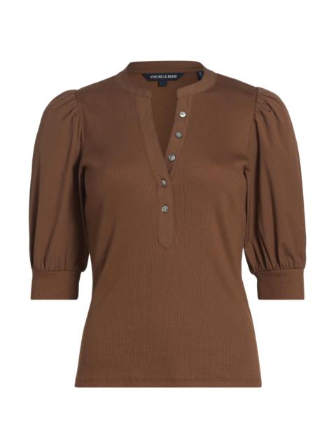 VERONICA BEARD Women's Coralee Stretch-Cotton Top - Mahogany