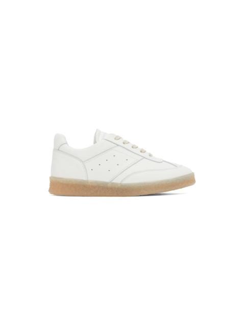 MM6 Maison Margiela Off-White 6 Court Sneakers