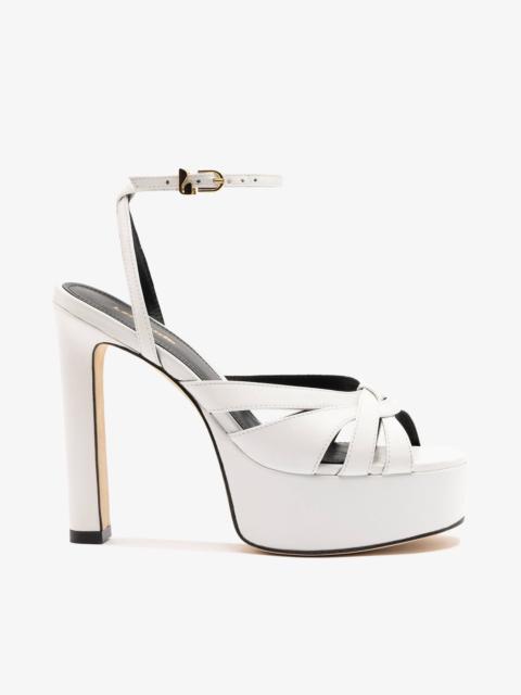 Larroudé Veronica Sandal White Leather