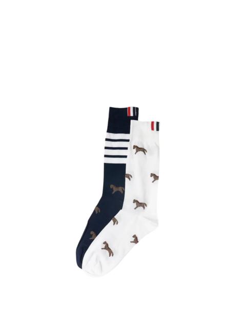 Thom Browne Horse Mid Calf Socks