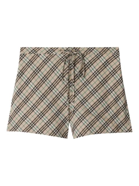Burberry checked drawstring shorts