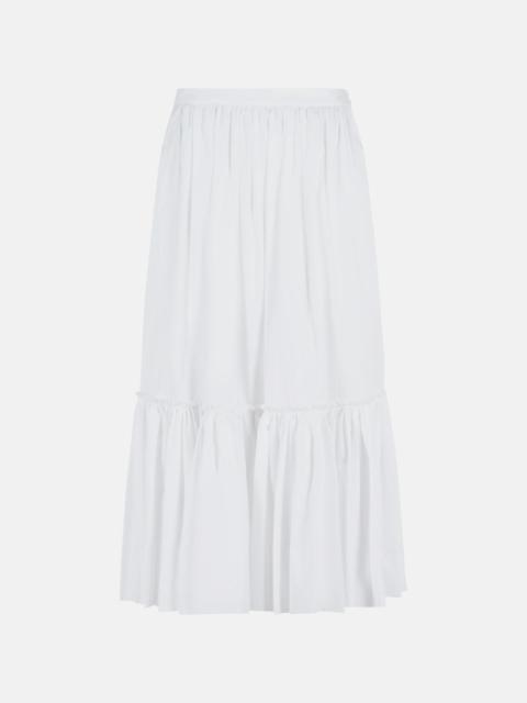 SKIRT IN WHITE COTTON POPLIN