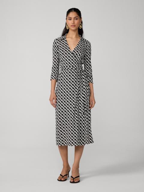 DIANE VON FURSTENBERG Abigail Silk Jersey Midi Wrap Dress