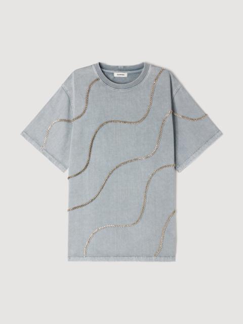 Sandro RHINESTONE T-SHIRT