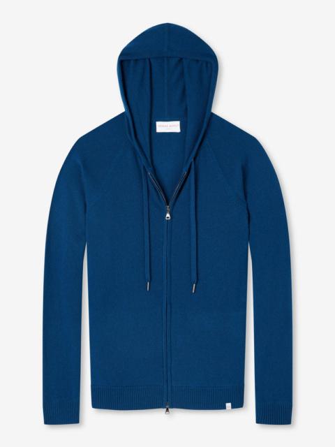 Derek Rose Men's Hoodie Finley Cashmere Ocean Blue