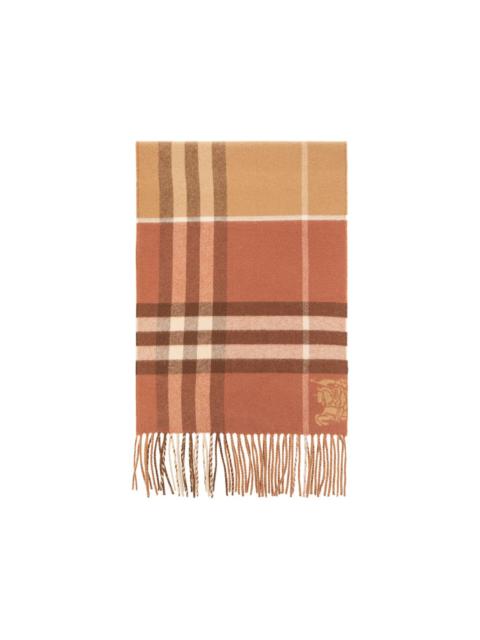 Burberry contrast-check cashmere scarf